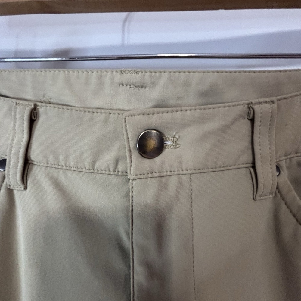 Lululemon Khaki Slim Straight Five Pocket Stretch Pants Men Size 33 Tan Works - Picture 7 of 11